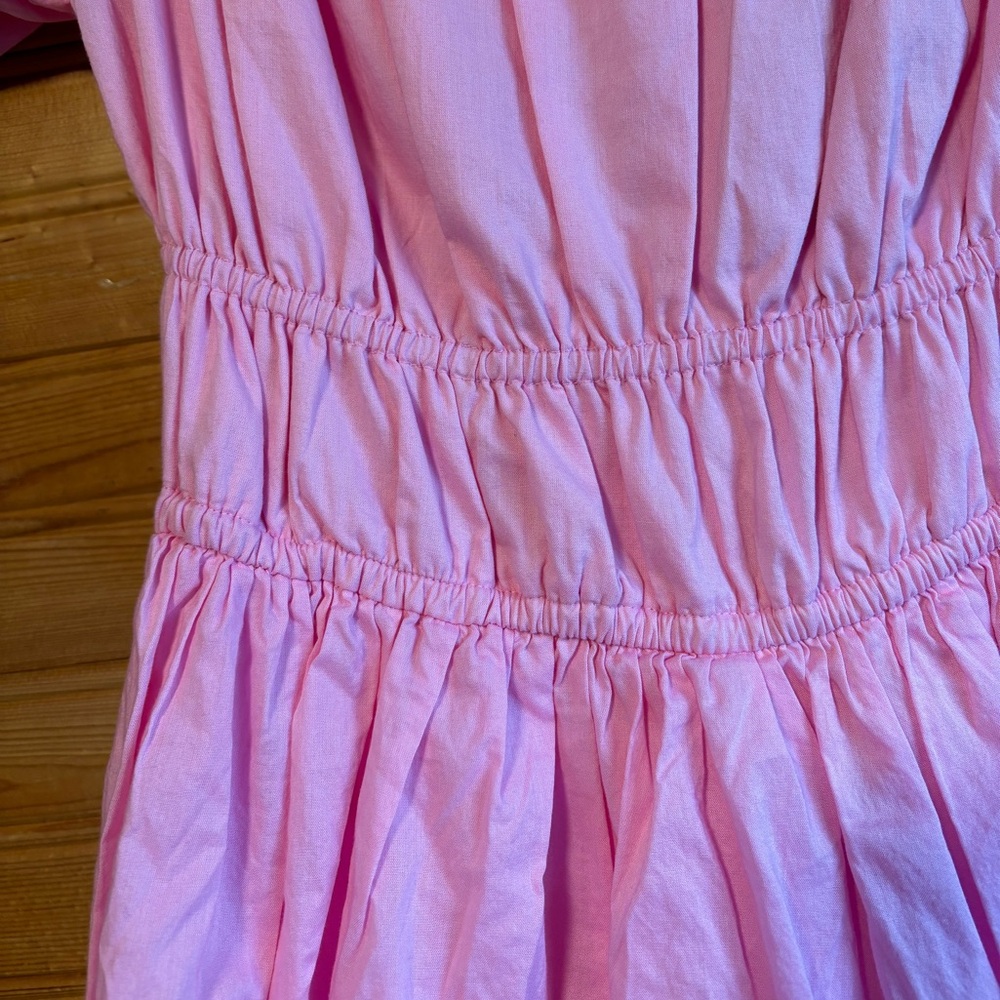 New, Hollister Puff Sleeve Pink Dress - Picture 3 of 12